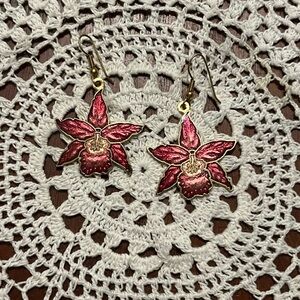 Vintage Orchid Earrings
